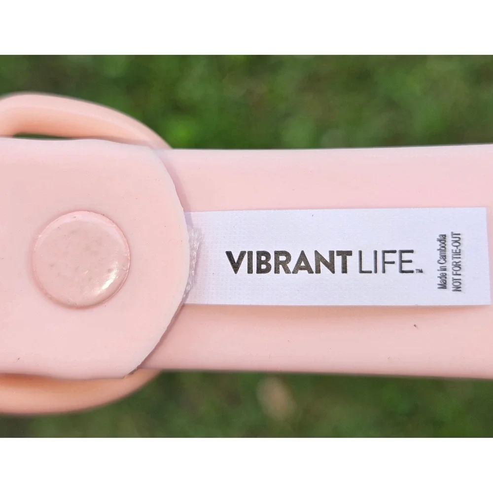 NEW In Pkg Vibrant Life Large Water-Resistant Adjustable Dog Collar Pink 15-26in